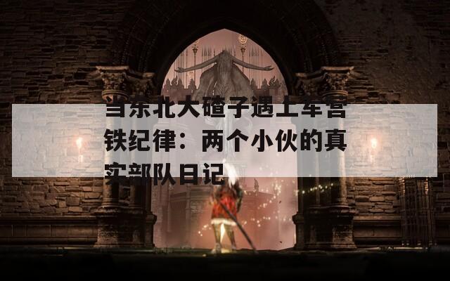 当东北大碴子遇上军营铁纪律：两个小伙的真实部队日记